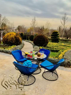 مبلمان باغی بامبو با طراحی شیک و مقاوم برای فضای باز