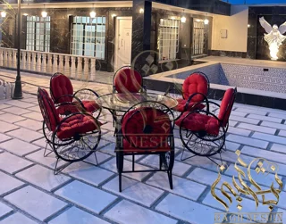 مبلمان فرفورژه‌ای شیک و مقاوم برای فضای باز و حیاط